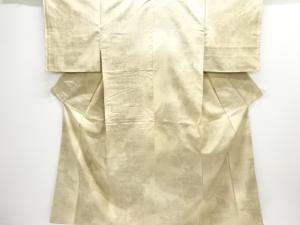 アンティーク　薔薇模様織り出し手織り紬着物